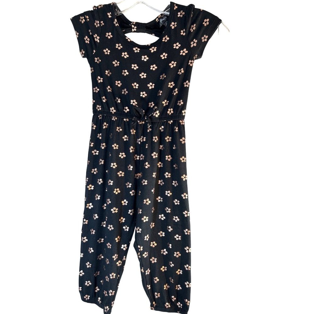 Toddler Girls Romper Black/Gold Size 4